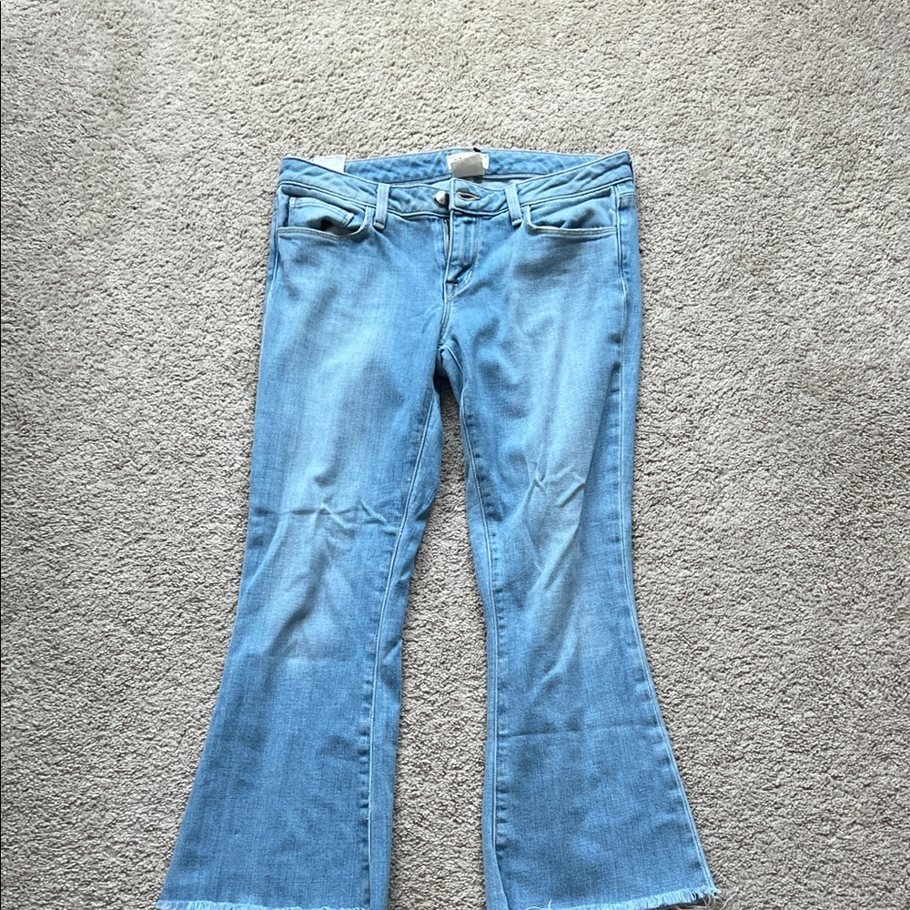 L'AGENCE Elysee Low Rise Blue Flare Jeans